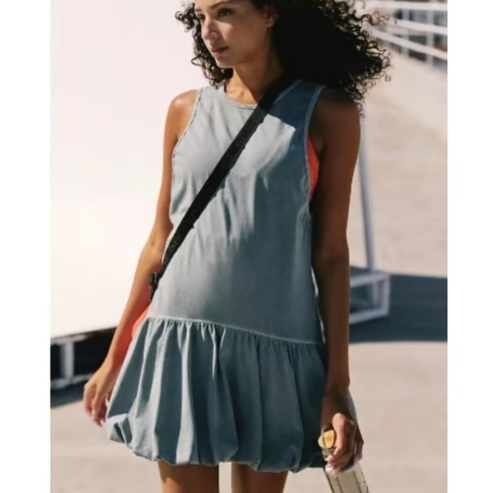 NWT free people movement bubble dress in summer storm